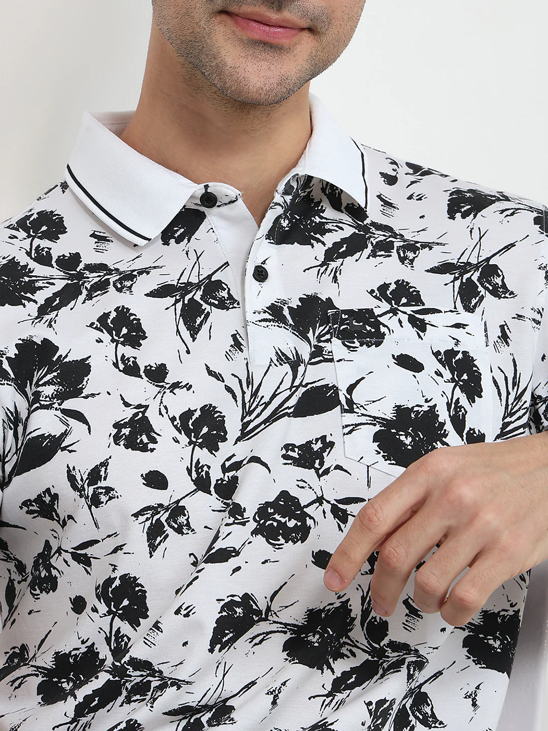 Parx Men White Printed Regular Fit Rayon Blend T-Shirt - Image 6