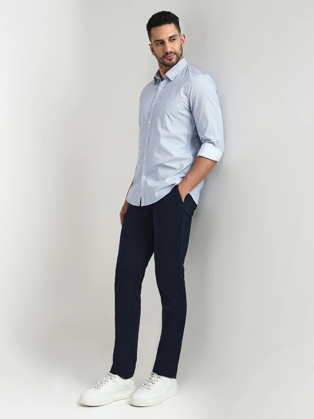 Parx Men White Printed Slim Fit Cotton Casual Shirt - Image 5