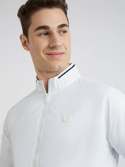 Parx Men White Solid Polyester Jacket - Image 6
