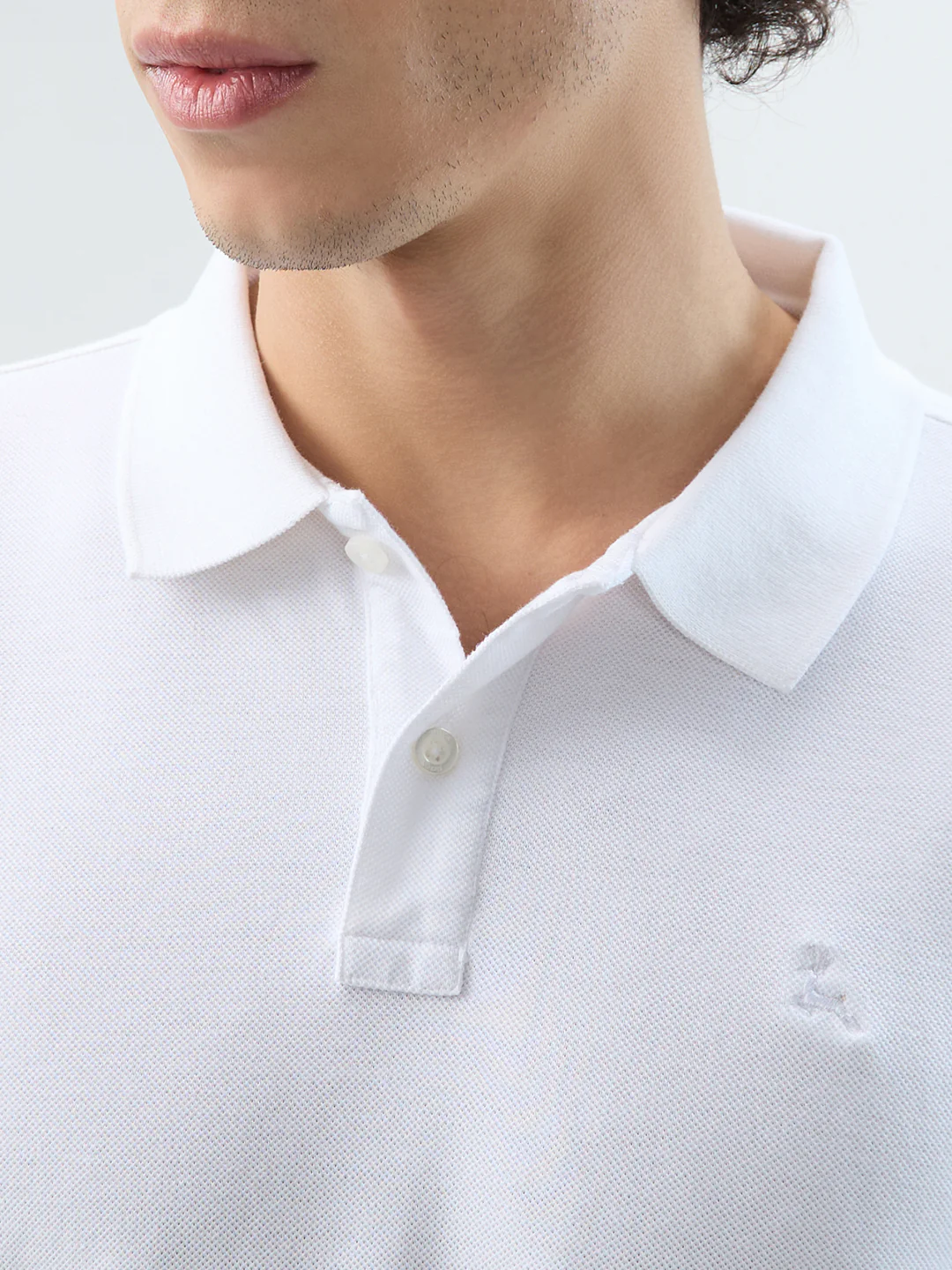 Parx Men White Solid Regular Fit Cotton Blend T-shirt - Image 6