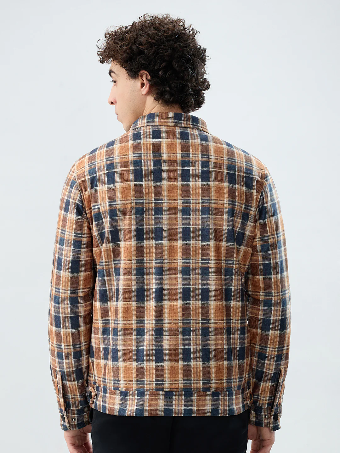 Parx Men Yellow Checks Polyester Jacket/Winterwear - Image 4