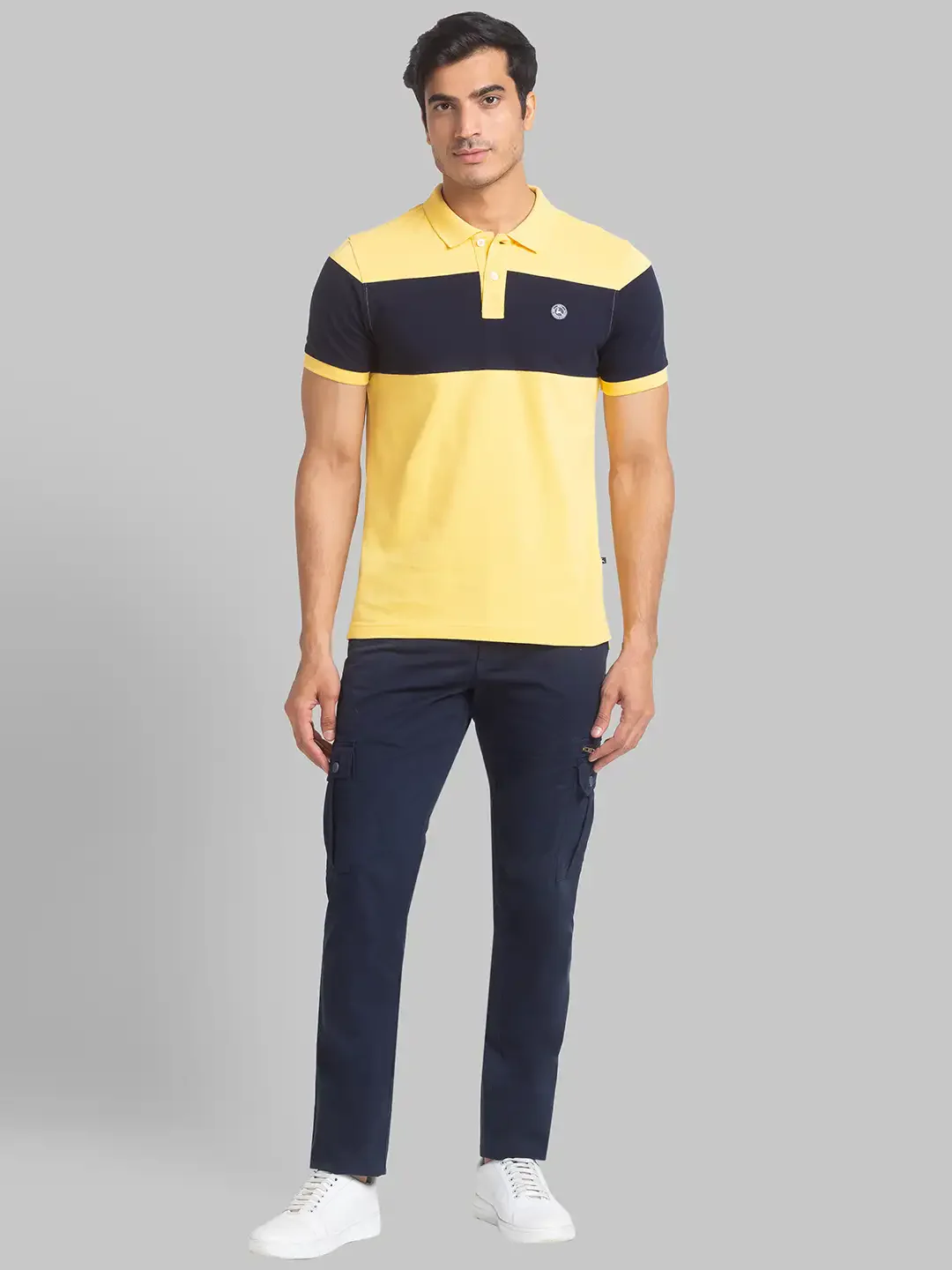 Parx Men Yellow Cut & Sew Regular Fit Cotton Polo Neck T-Shirt - Image 5