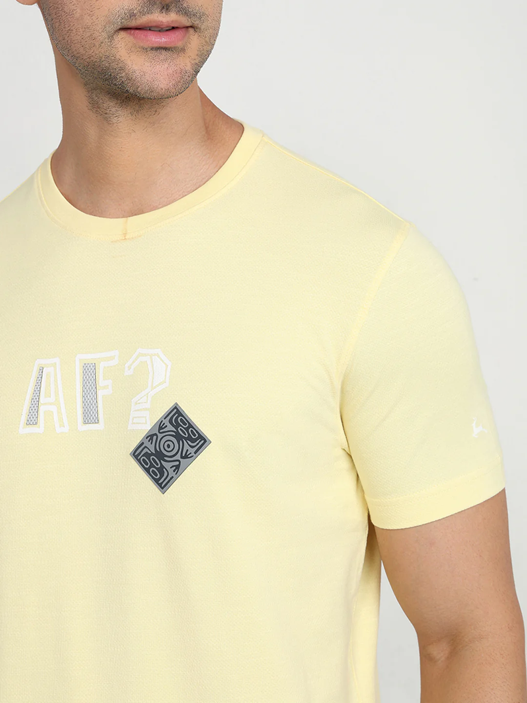 Parx Men Yellow Graphic Regular Fit Cotton Half Sleeve Round Neck Collar T-Shirt - Image 6