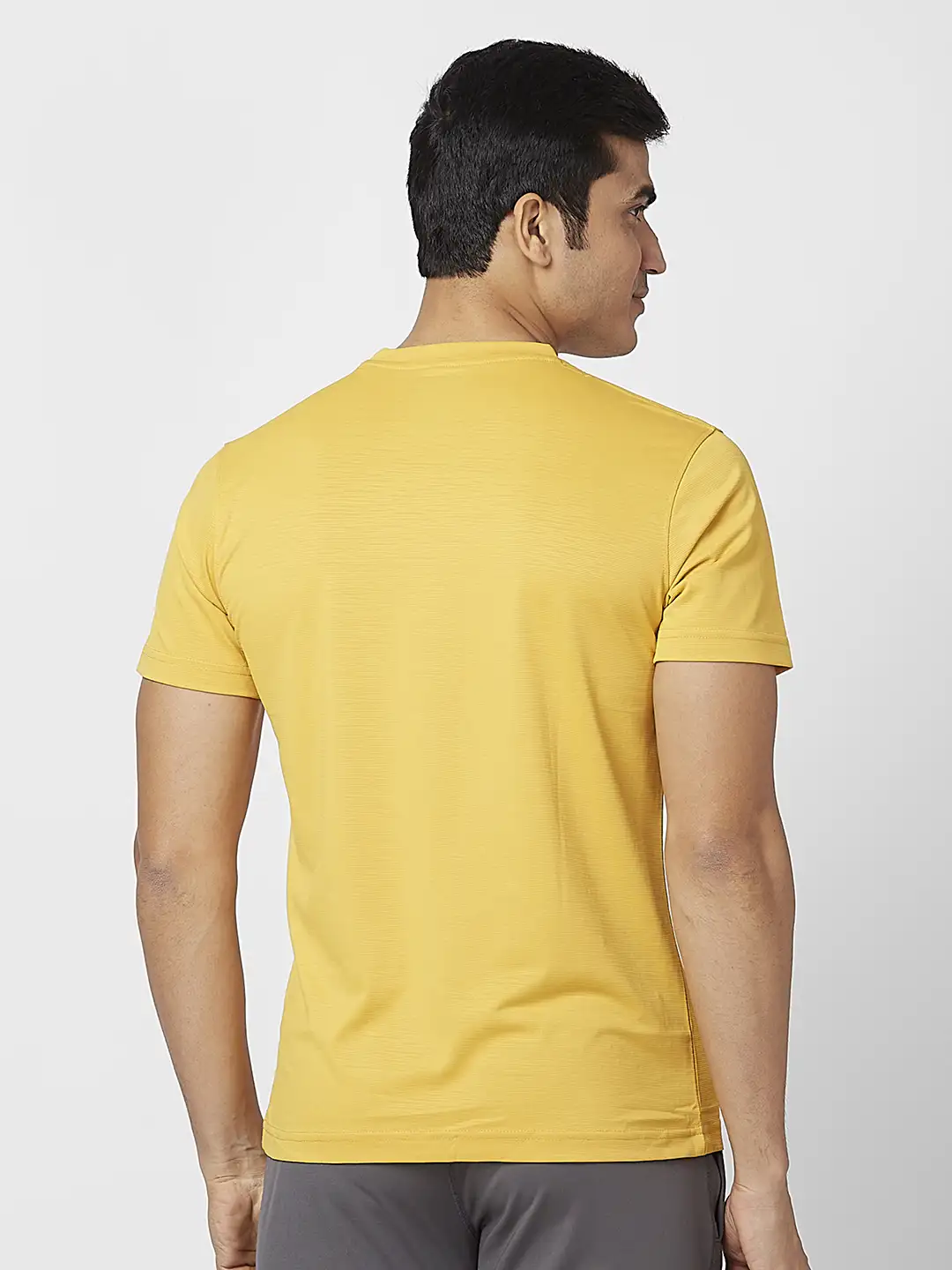 Parx Men Yellow Graphic Regular Fit Polyester Round Neck T-Shirt - Image 4