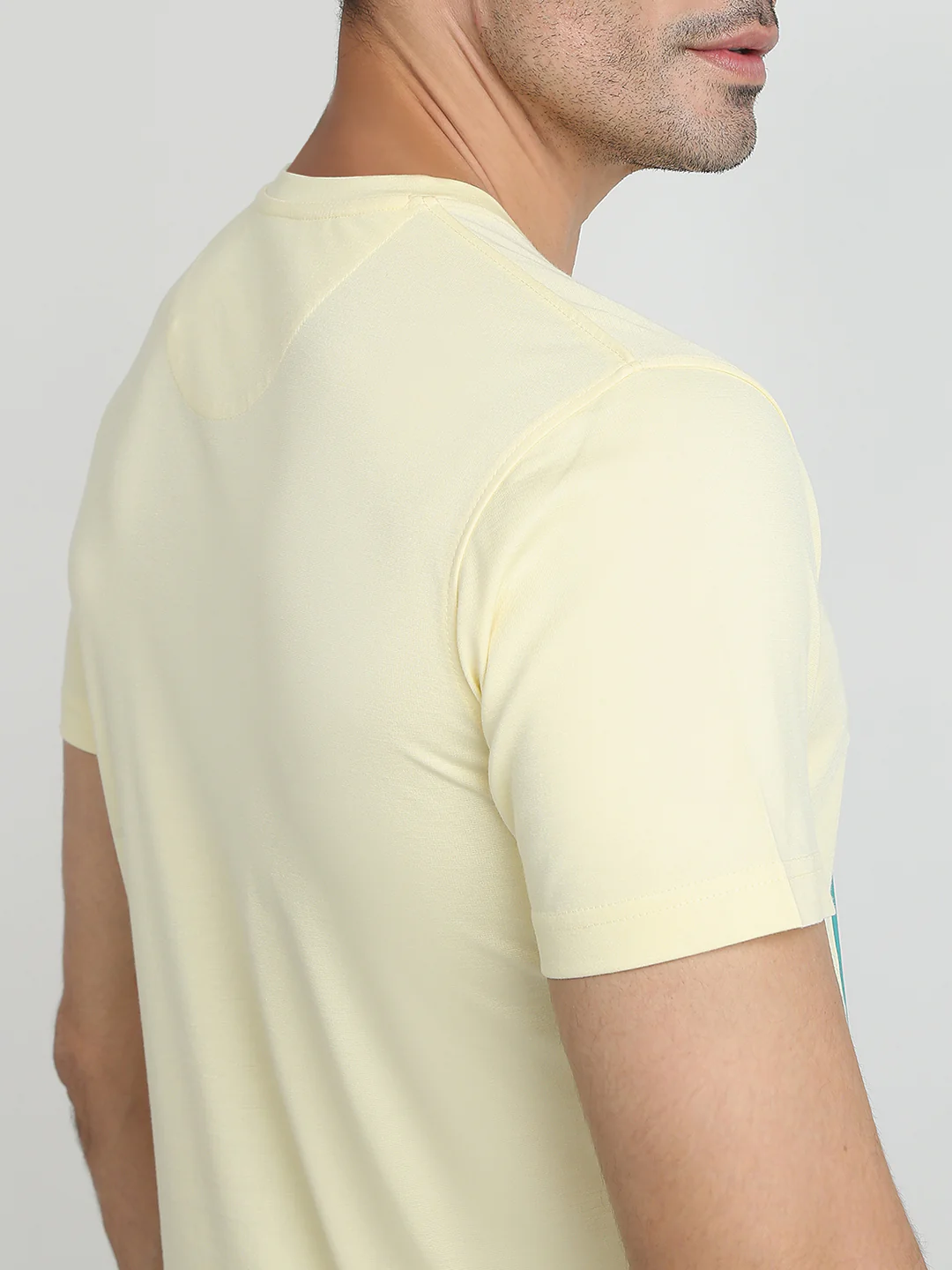 Parx Men Yellow Graphic Regular Fit Raymond Blend T-Shirt - Image 6
