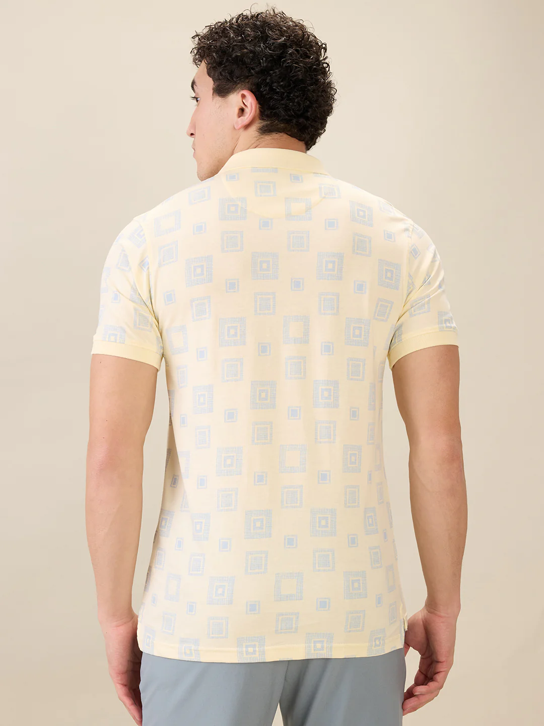 Parx Men Yellow Printed Regular Fit Cotton Half Sleeve T-Shirt - Image 4
