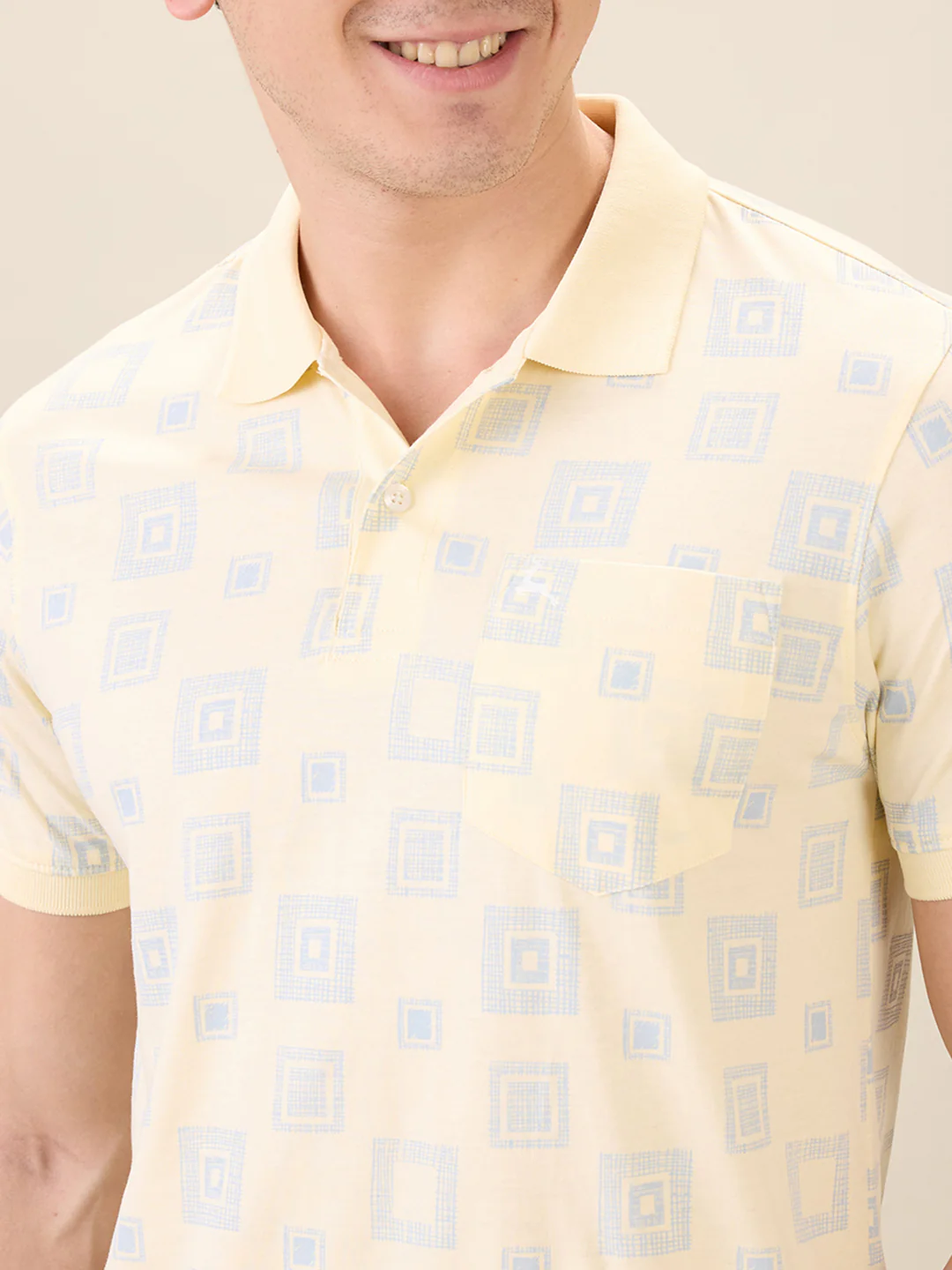Parx Men Yellow Printed Regular Fit Cotton Half Sleeve T-Shirt - Image 6