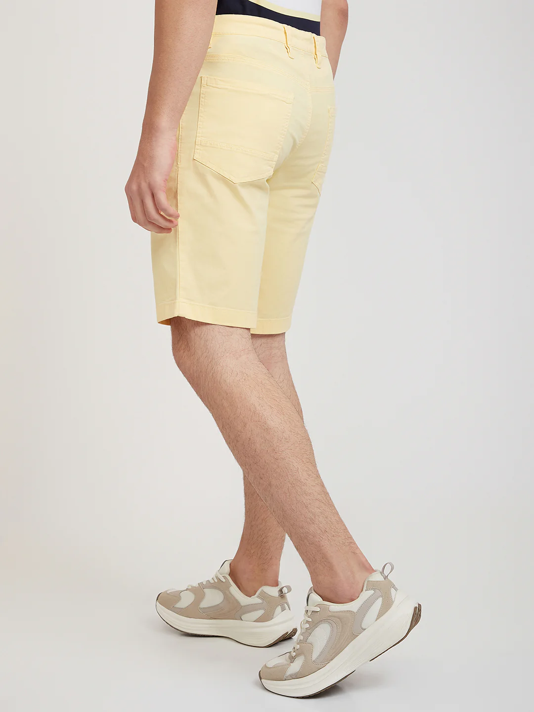 Parx Men Yellow Solid Regular Fit Shorts - Image 4