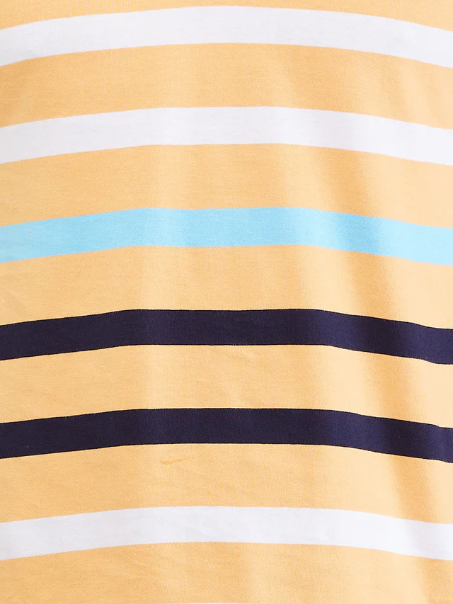 Parx Orange Yarn Dyed Regular Fit Cotton T-Shirt - Image 7