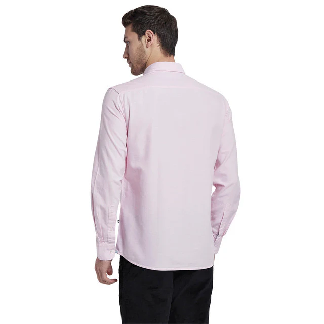 Parx Pink Solid Slim Fit Cotton Casual Shirt - Image 4