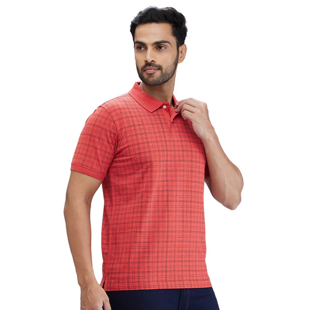 Parx Red Printed Regular Fit Cotton T-Shirt - Image 2