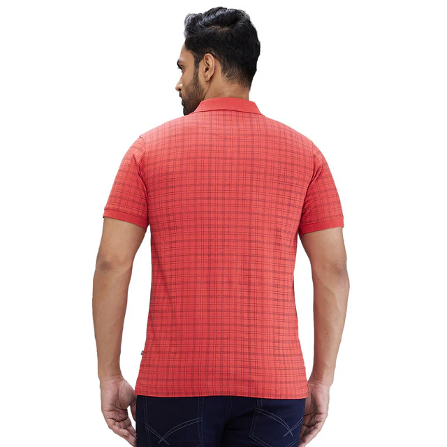 Parx Red Printed Regular Fit Cotton T-Shirt - Image 4