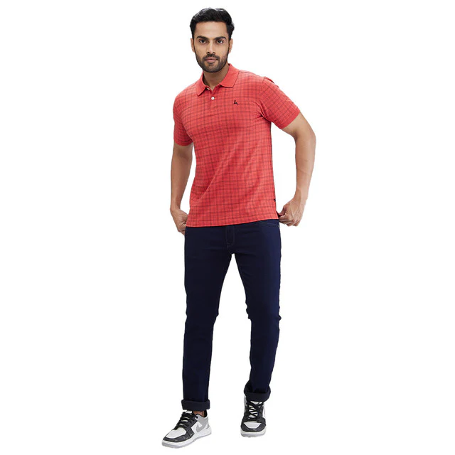 Parx Red Printed Regular Fit Cotton T-Shirt - Image 5