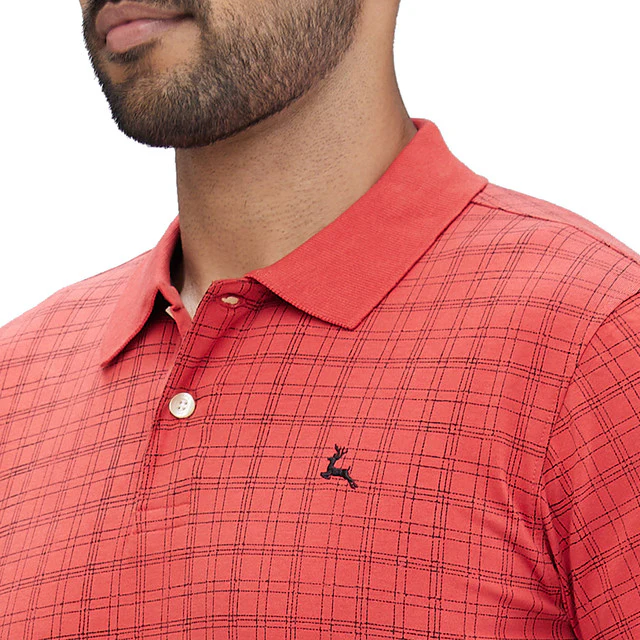 Parx Red Printed Regular Fit Cotton T-Shirt - Image 6