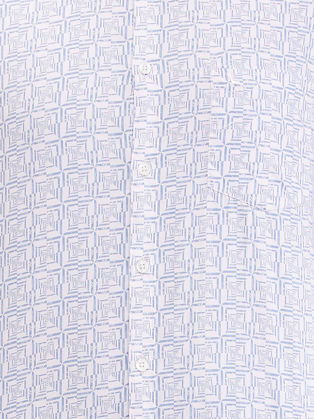 Parx Men Blue Printed Slim Fit Cotton Casual Shirt - Image 7