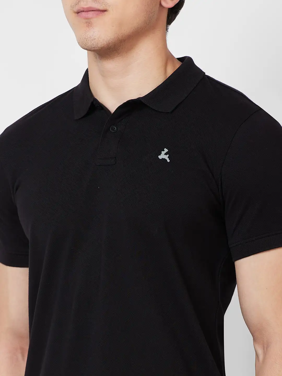 Parx Regular Fit Solid Black T-Shirt - Image 6