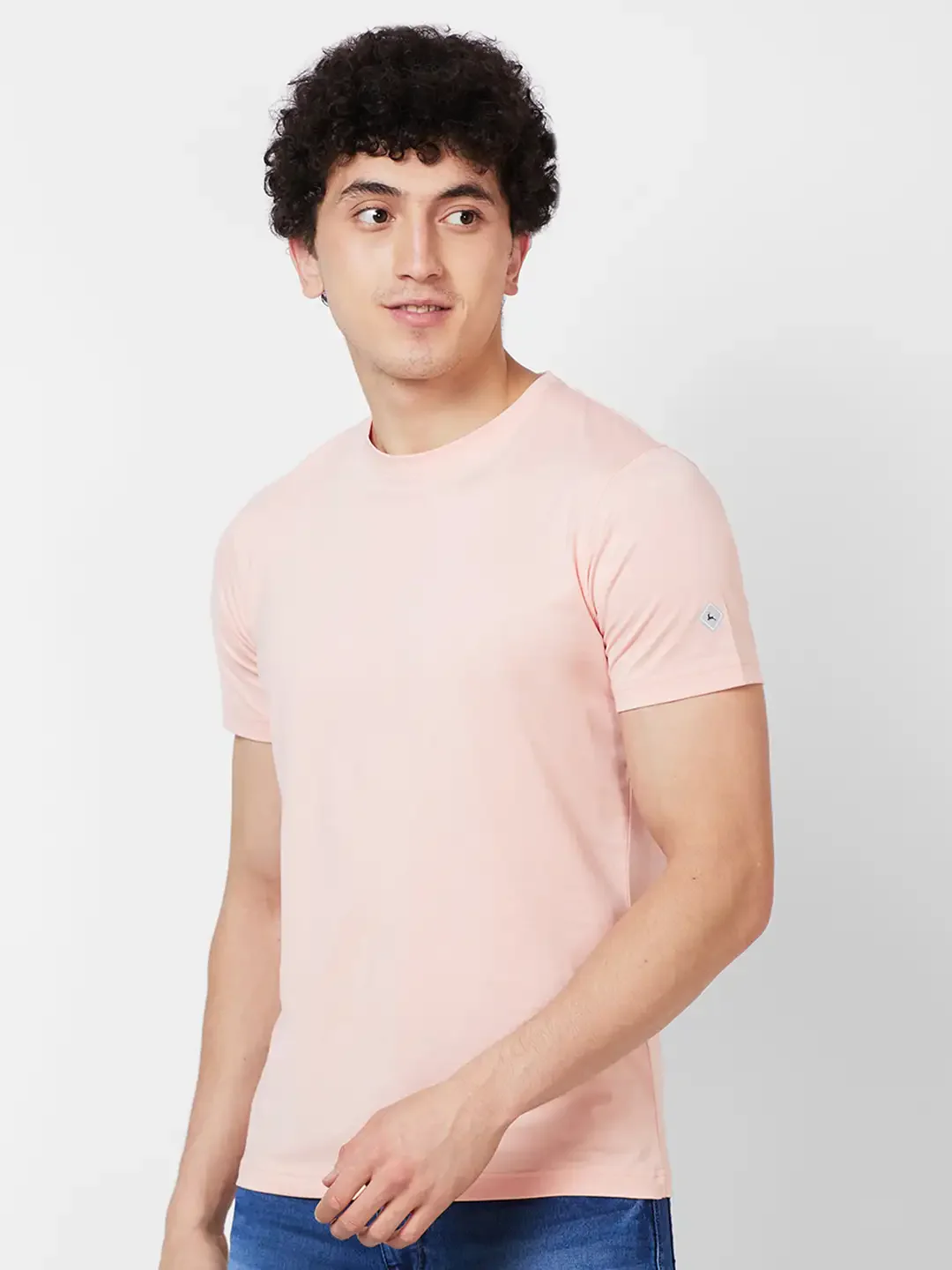 Parx Men Orange Regular Fit Solid Round Neck Collar T-Shirt - Image 3