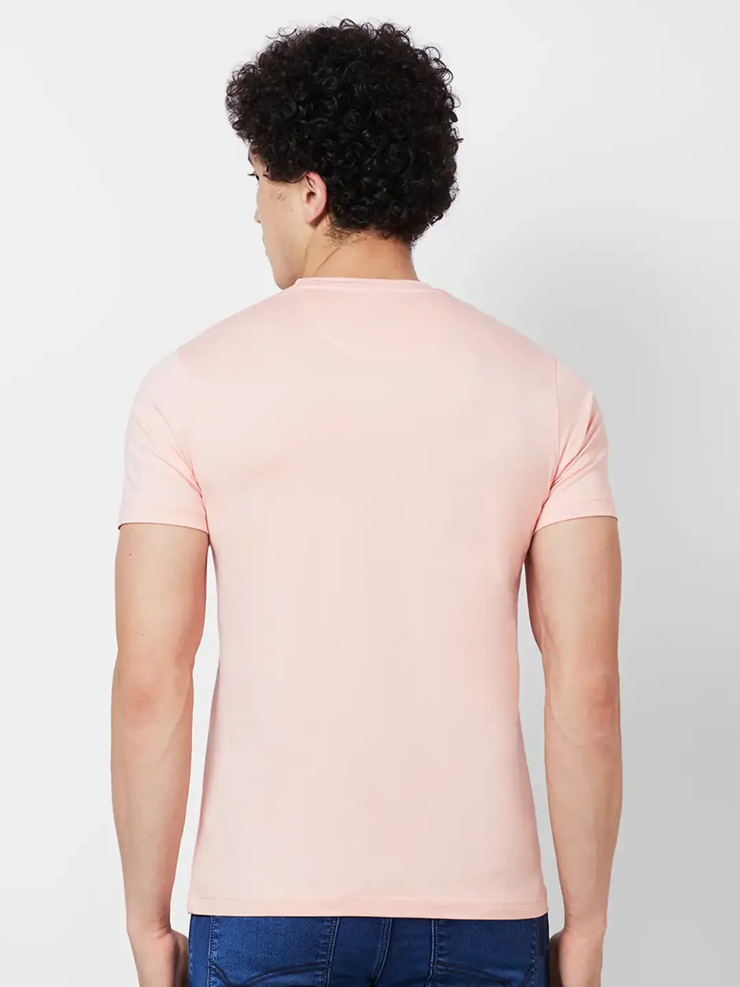 Parx Men Orange Regular Fit Solid Round Neck Collar T-Shirt - Image 4