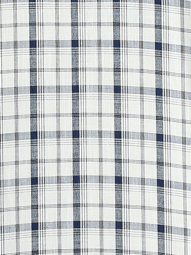 Parx White Checks Slim Fit Cotton Casual Shirt - Image 7