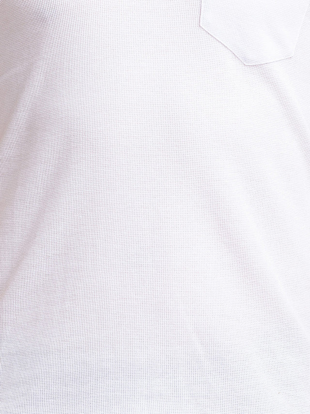 Parx White Structure Regular Fit Cotton T-Shirt - Image 7