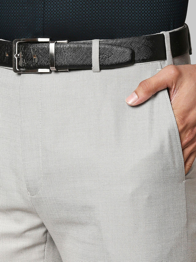 Raymond Beige Structure Contemporary Fit Polyester Blend Trouser - Image 6