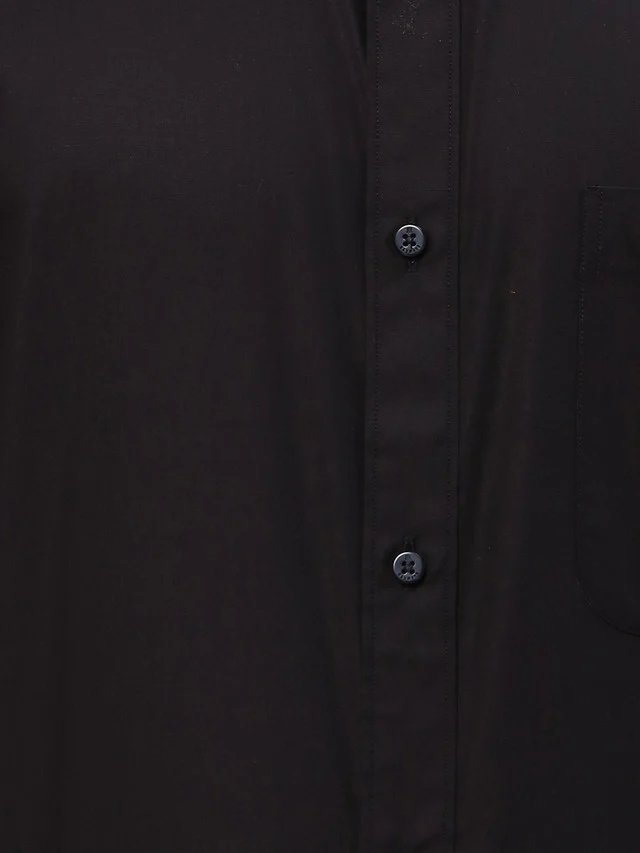 Raymond Men Black Slim Fit Solid Formal Shirt - Image 7