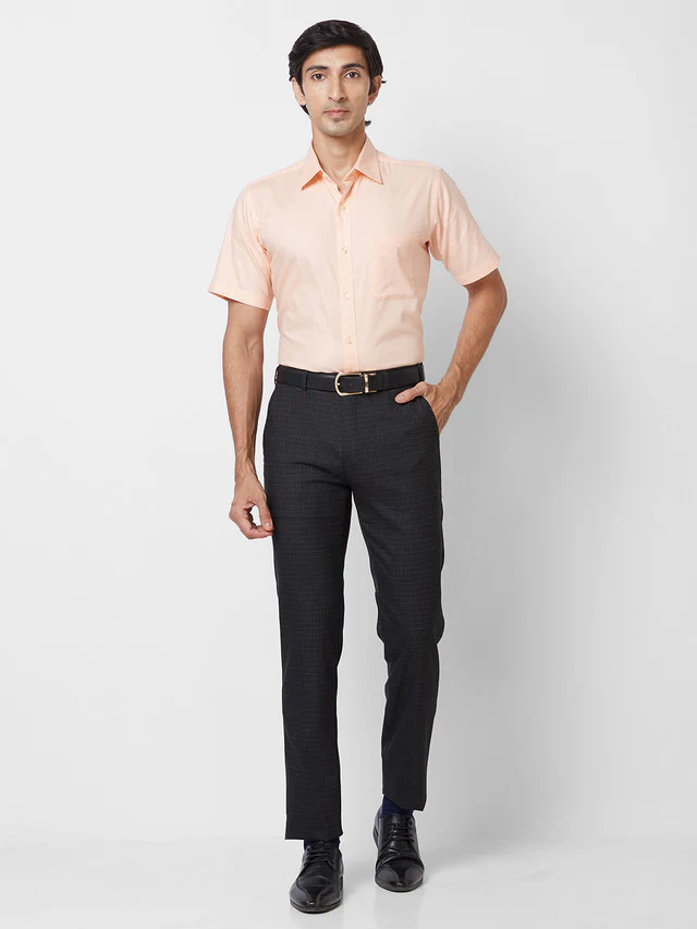 Raymond Black Structure Slim Fit Polyester Blend Trouser - Image 6