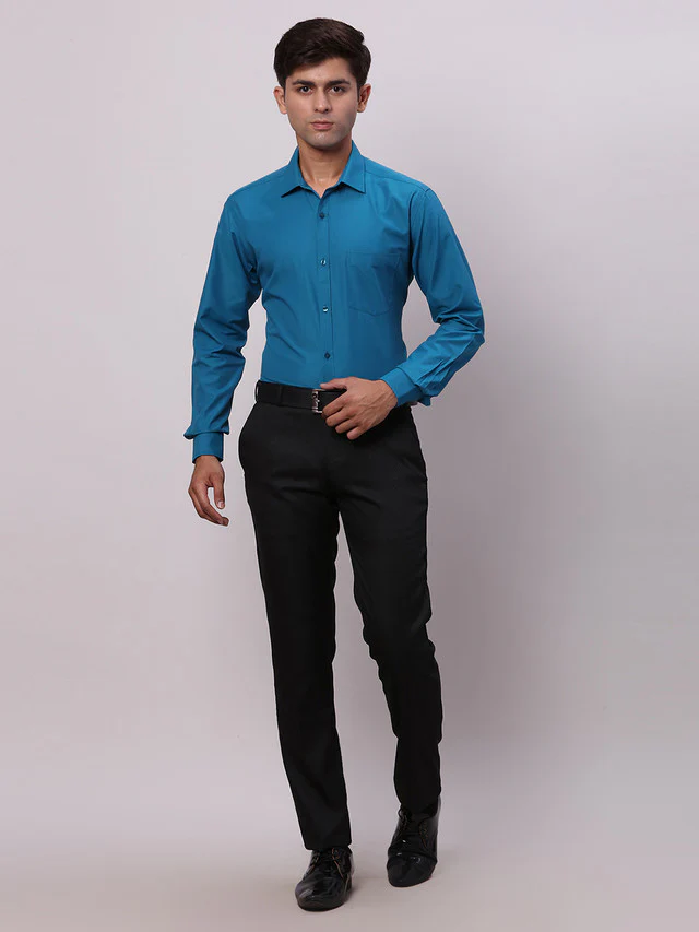 Raymond Black Structure Slim Fit Polyester Blend Trouser - Image 5
