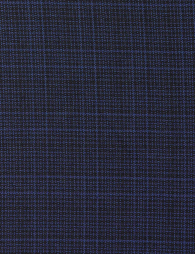 Raymond Blue Checks Contemporary Fit Polyester Blend Trouser - Image 7