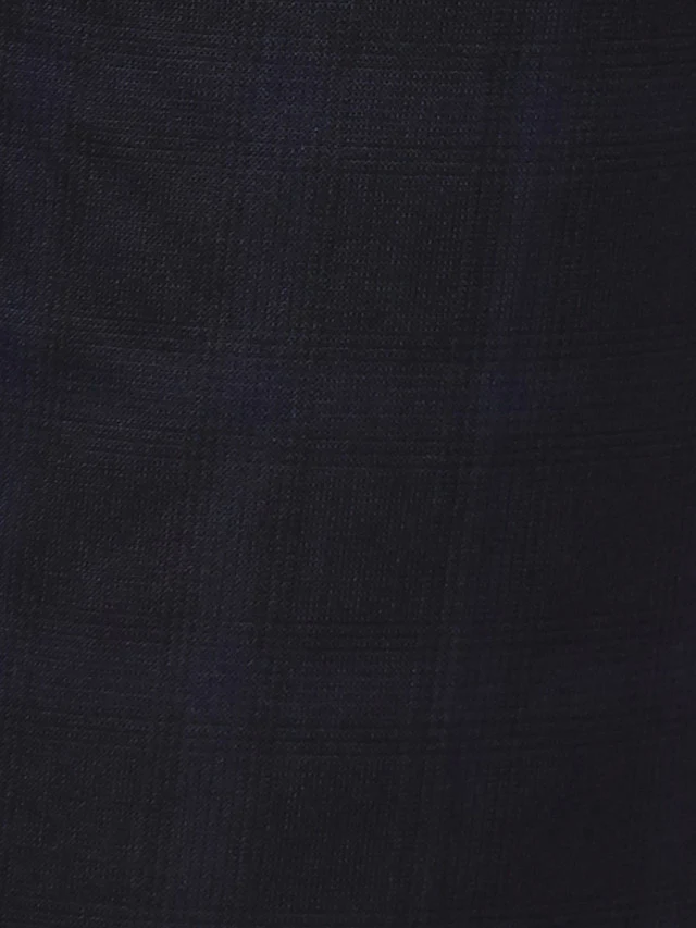 Raymond Blue Checks Slim Fit Polyester Blend Trouser - Image 7
