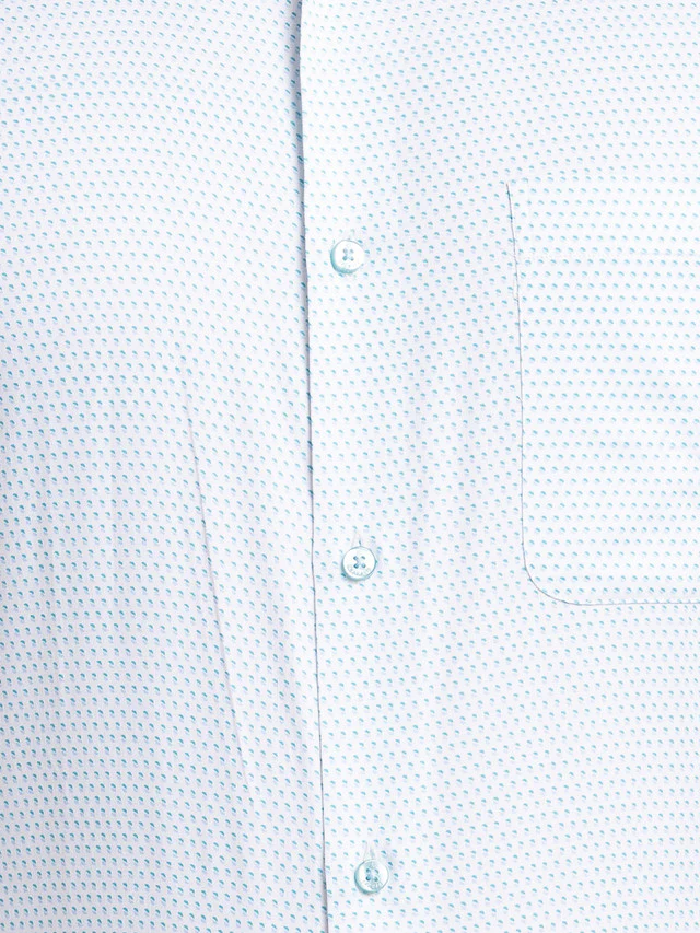 Raymond Blue Printed Contemporary Fit Cotton Formal Shirt - Image 7