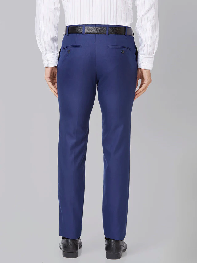 Raymond Blue Slim Fit Polyester Blend Trouser - Image 4
