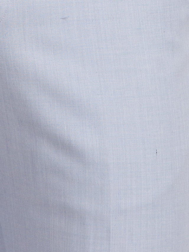 Raymond Blue Solid Classic Fit Polyester Blend Trouser - Image 6