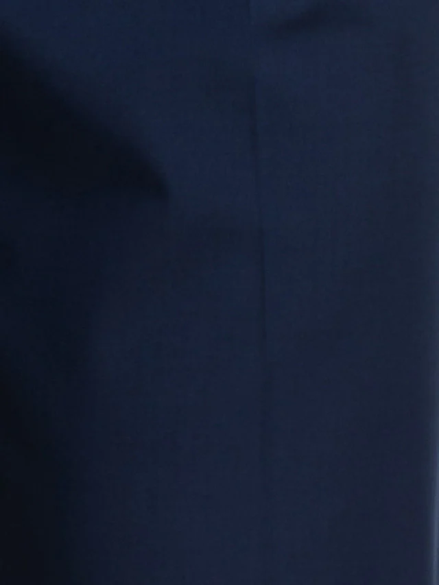 Raymond Blue Solid Contemporary Fit Polyester Blend Trouser - Image 7