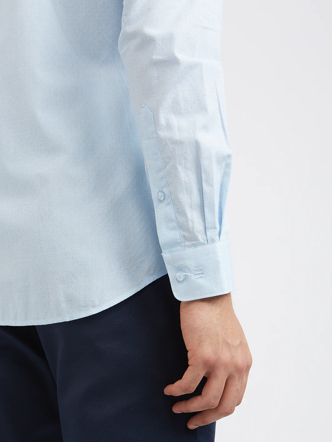 Raymond Men Blue Slim Fit Solid Formal Shirt - Image 8
