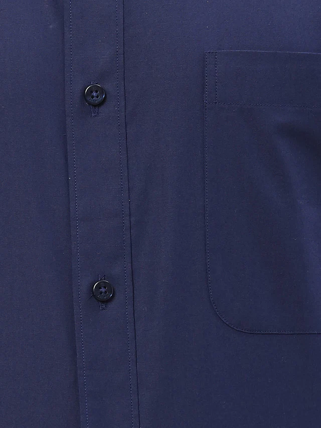 Raymond Blue Solid Slim Fit Cotton Formal Shirt - Image 7