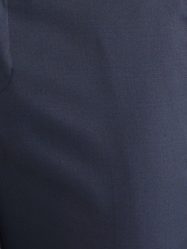 Raymond Blue Solid Slim Fit Polyester Blend Trouser - Image 5