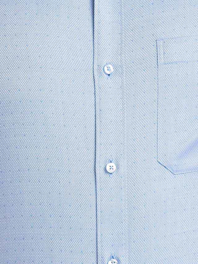 Raymond Blue Structure Contemporary Fit Cotton Formal Shirt - Image 7