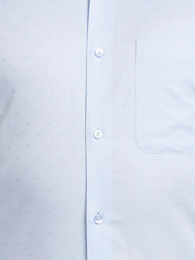 Raymond Blue Structure Contemporary Fit Cotton Formal Shirt - Image 7