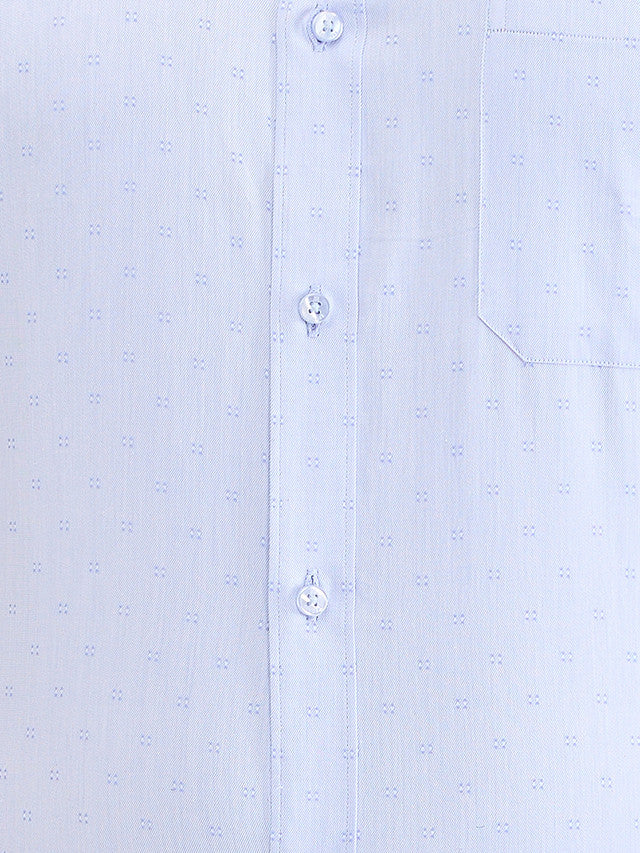 Raymond Blue Structure Contemporary Fit Cotton Formal Shirt - Image 7