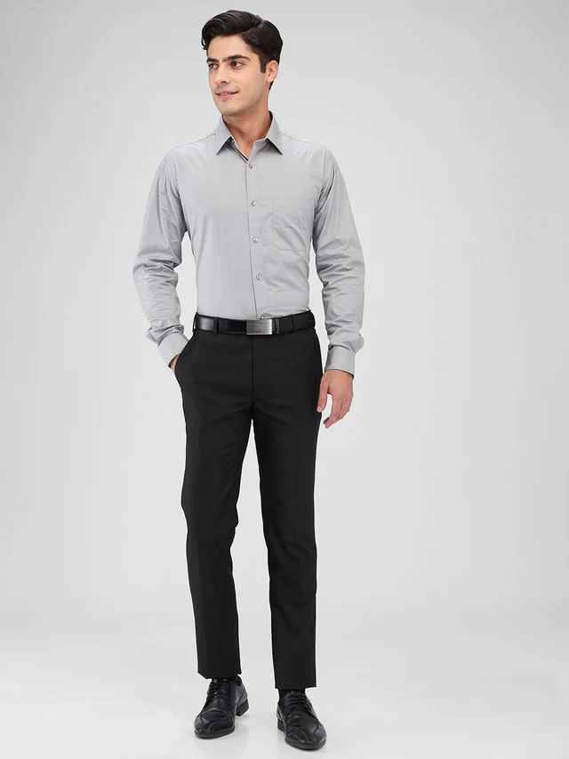 Raymond Brown Checks Slim Fit Polyester Blend Trouser - Image 5