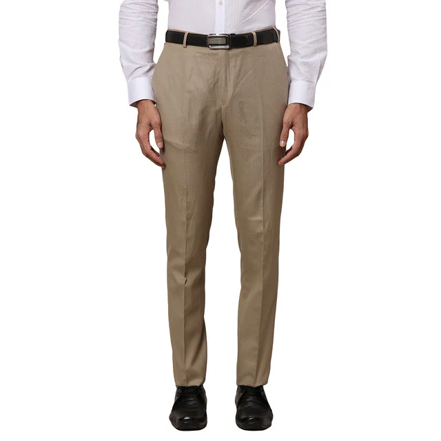Raymond Brown Shark Skin Classic Fit Polyester Blend Trouser
