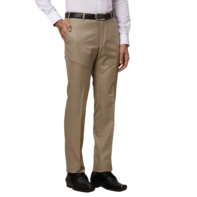 Raymond Brown Shark Skin Classic Fit Polyester Blend Trouser - Image 2