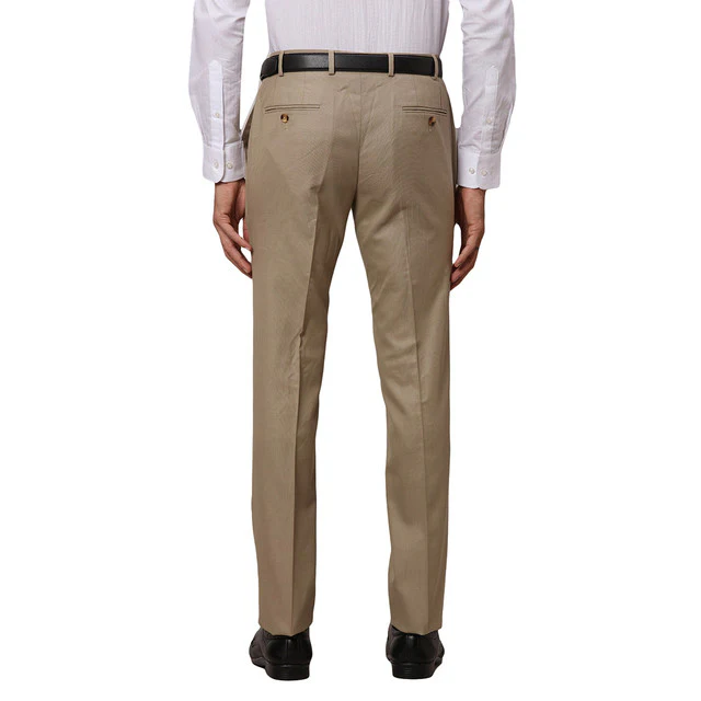 Raymond Brown Shark Skin Classic Fit Polyester Blend Trouser - Image 4