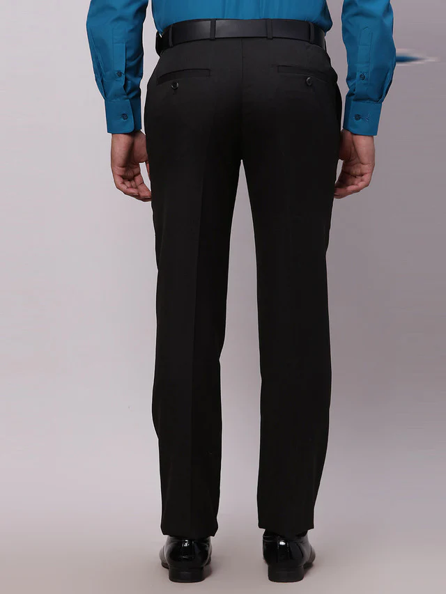 Raymond Brown Solid Slim Fit Polyester Blend Trouser - Image 4