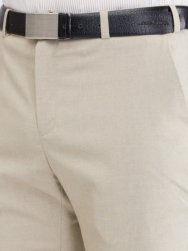 Raymond Brown Solid Slim Fit Polyester Blend Trouser - Image 6