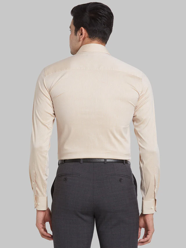 Raymond Brown Structure Contemporary Fit Full Sleeve Cotton Blend Shirt - Image 4