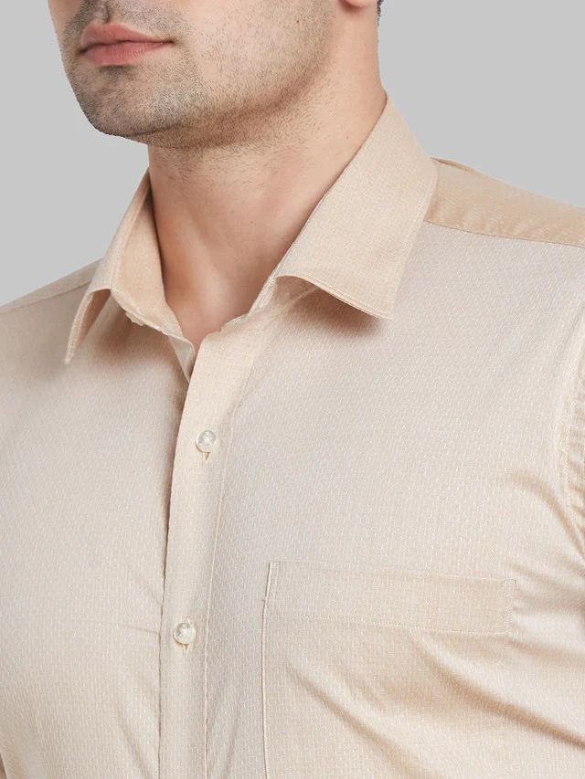 Raymond Brown Structure Contemporary Fit Full Sleeve Cotton Blend Shirt - Image 6