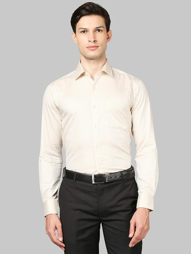 Raymond Brown Structure Contemporary Fit Full Sleeve Cotton Shirt