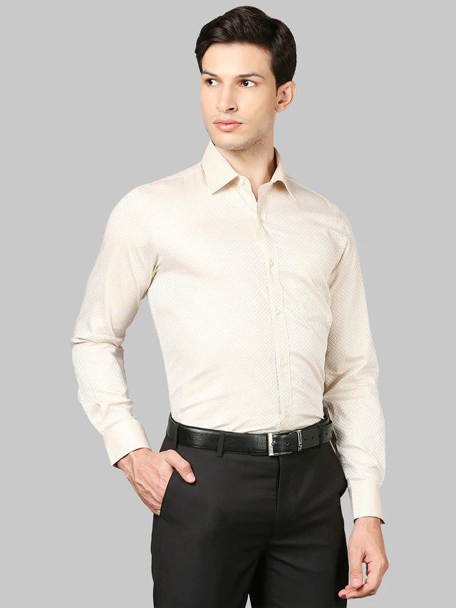 Raymond Brown Structure Contemporary Fit Full Sleeve Cotton Shirt - Image 2